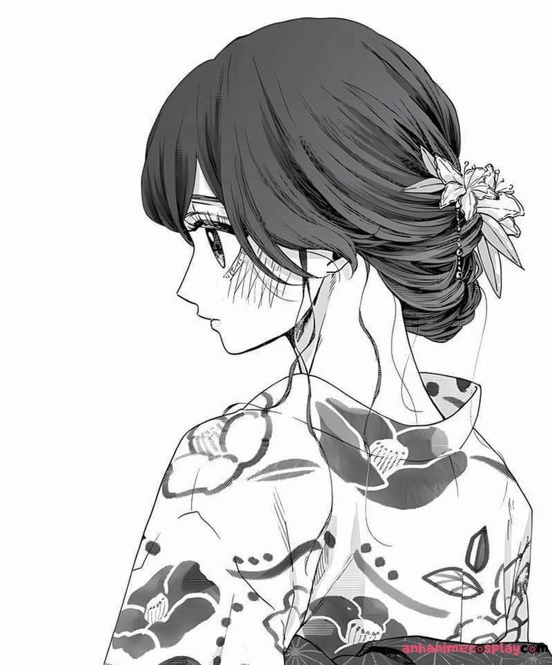 ảnh anime nữ trắng đen lạnh lùng